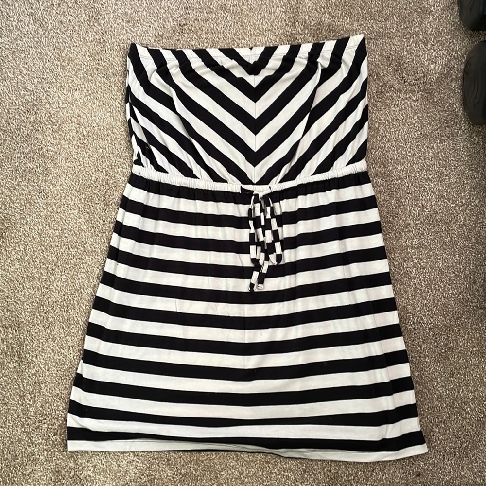 Strapless mini dress soft material